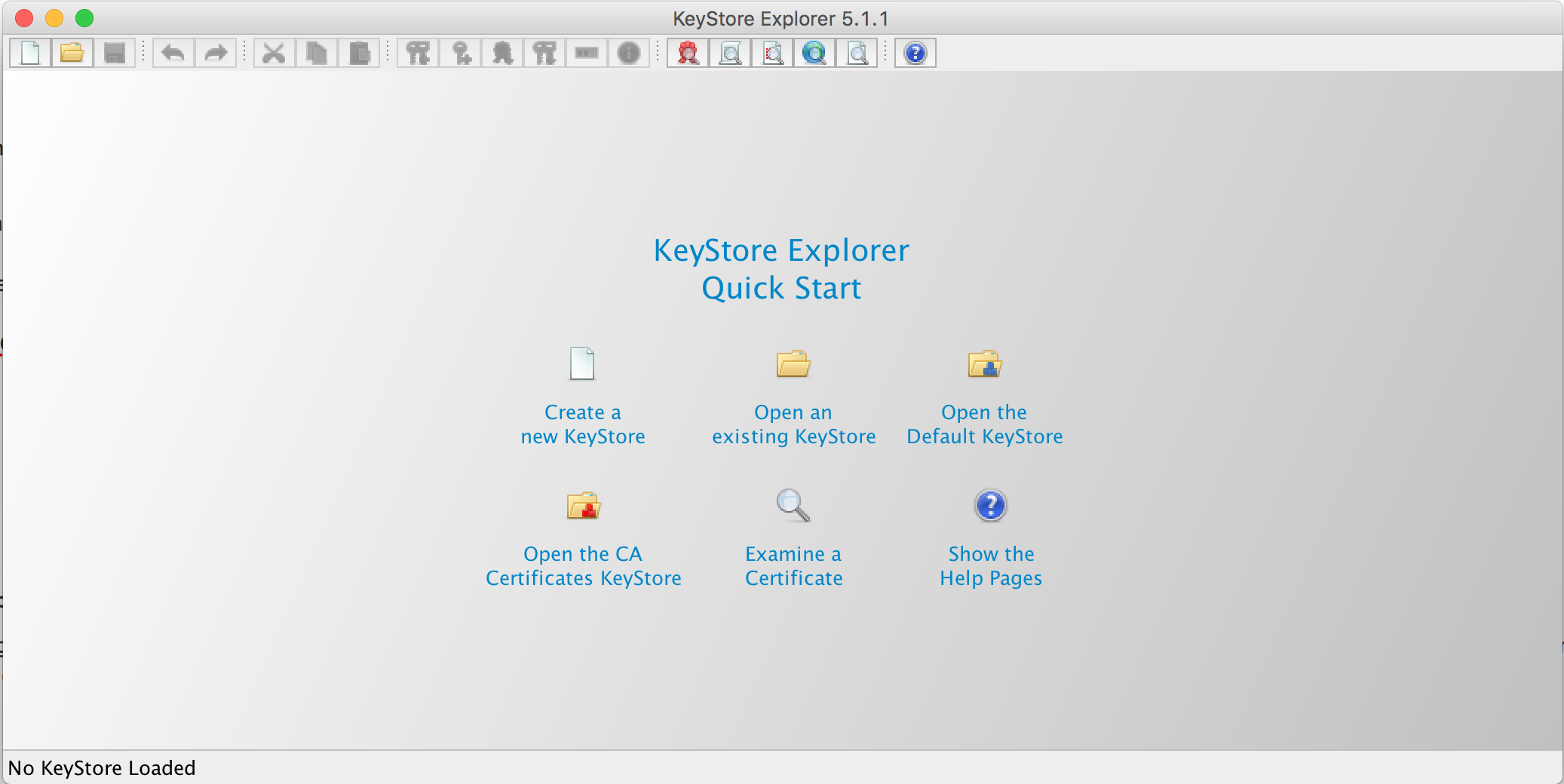 keystore explorer add private key