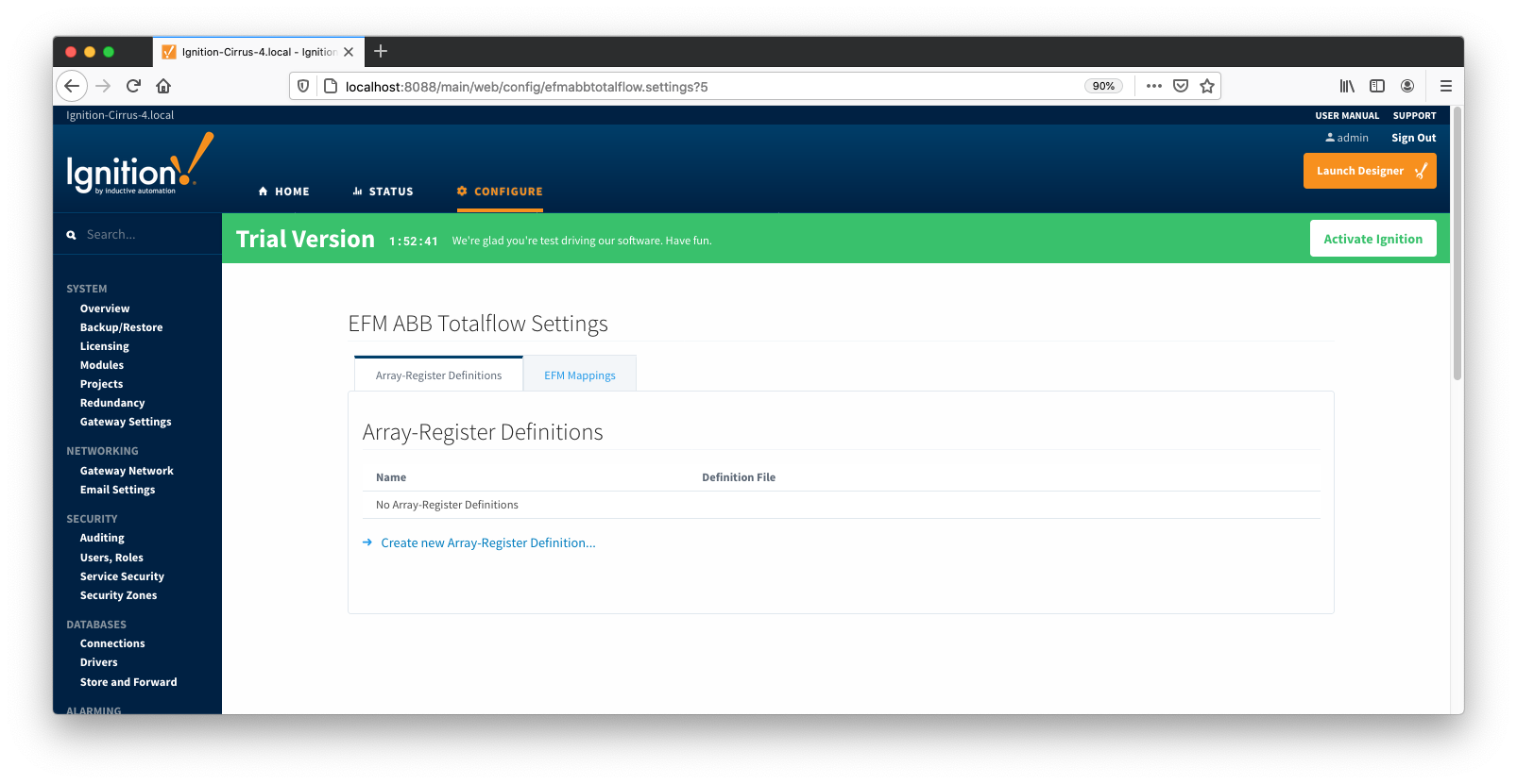 MQTT Modules for Ignition 8.x > EFM ABB Totalflow Quickstart > EFM ABB Totalflow Create New Global Array-Register Definitions.png