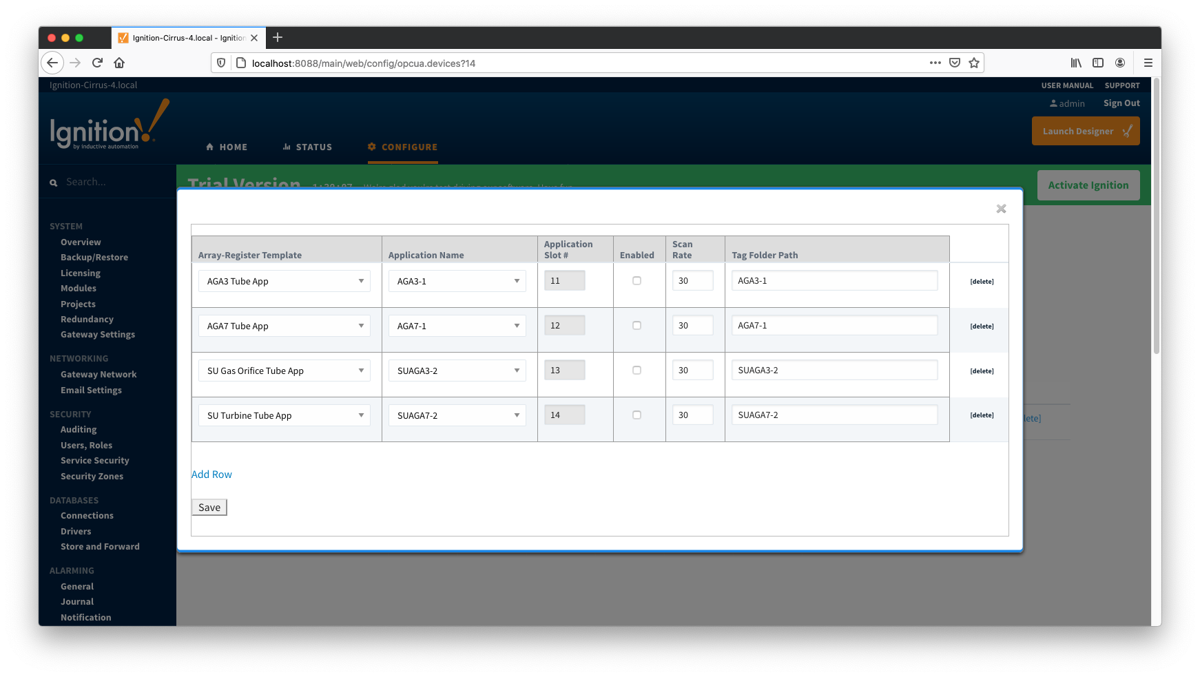 MQTT Modules for Ignition 8.x > EFM ABB Totalflow Quickstart > EFM ABB Totalflow Default Poll Group Entries.png